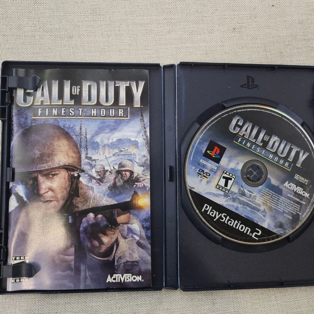 Activision Call of Duty PS2 Bundle Finest Hour & Big Red One 2 Game Lot Shooter